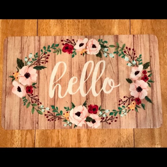 Spring Hello Floral Welcome Mat - Picture 6 of 6